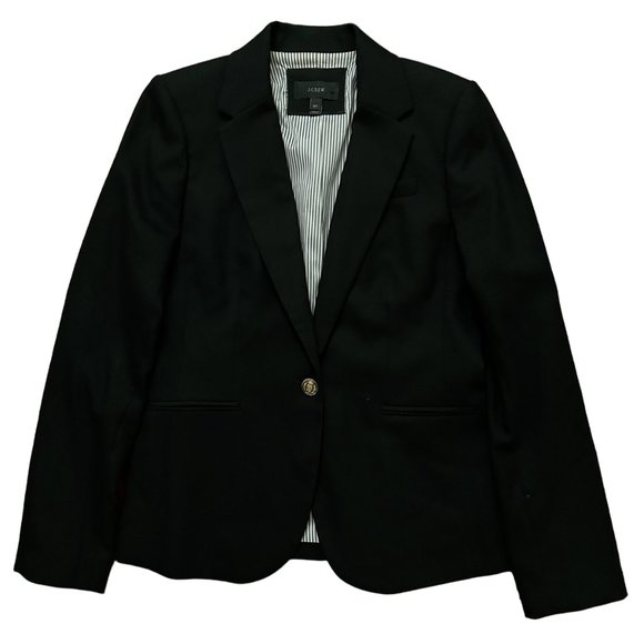 J. Crew Jackets & Blazers - J.Crew Blazer Jacket Womens Size 10T Coat Formal Wool Stretch Black Tall